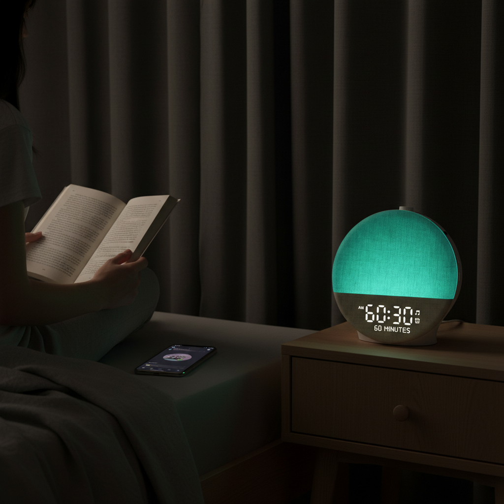 Réveil simulateur d’aube avec lumière progressive et sons nature